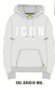 ICUS2S5F004 FELPA Cappuccio